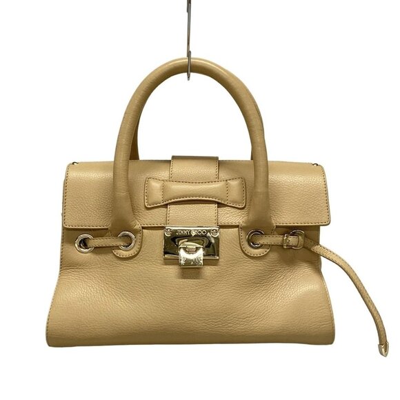 Auth JIMMY CHOO Rosalie - Beige Leather Handbag - Picture 1 of 9